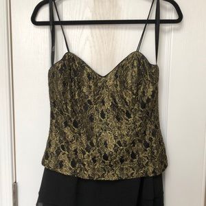Cocktail dress Patra Size 8 Gold and Black